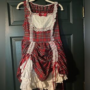 Bodyline Red Tartan Lolita Dress JSK Old School